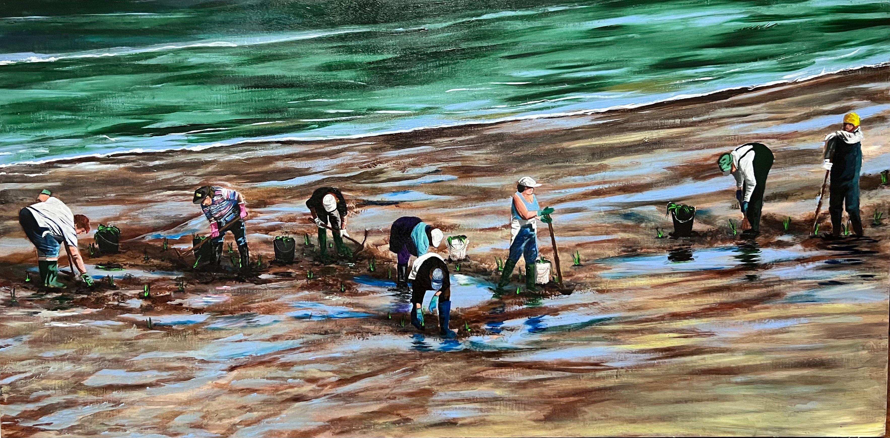 As mulleres traballan en silencio